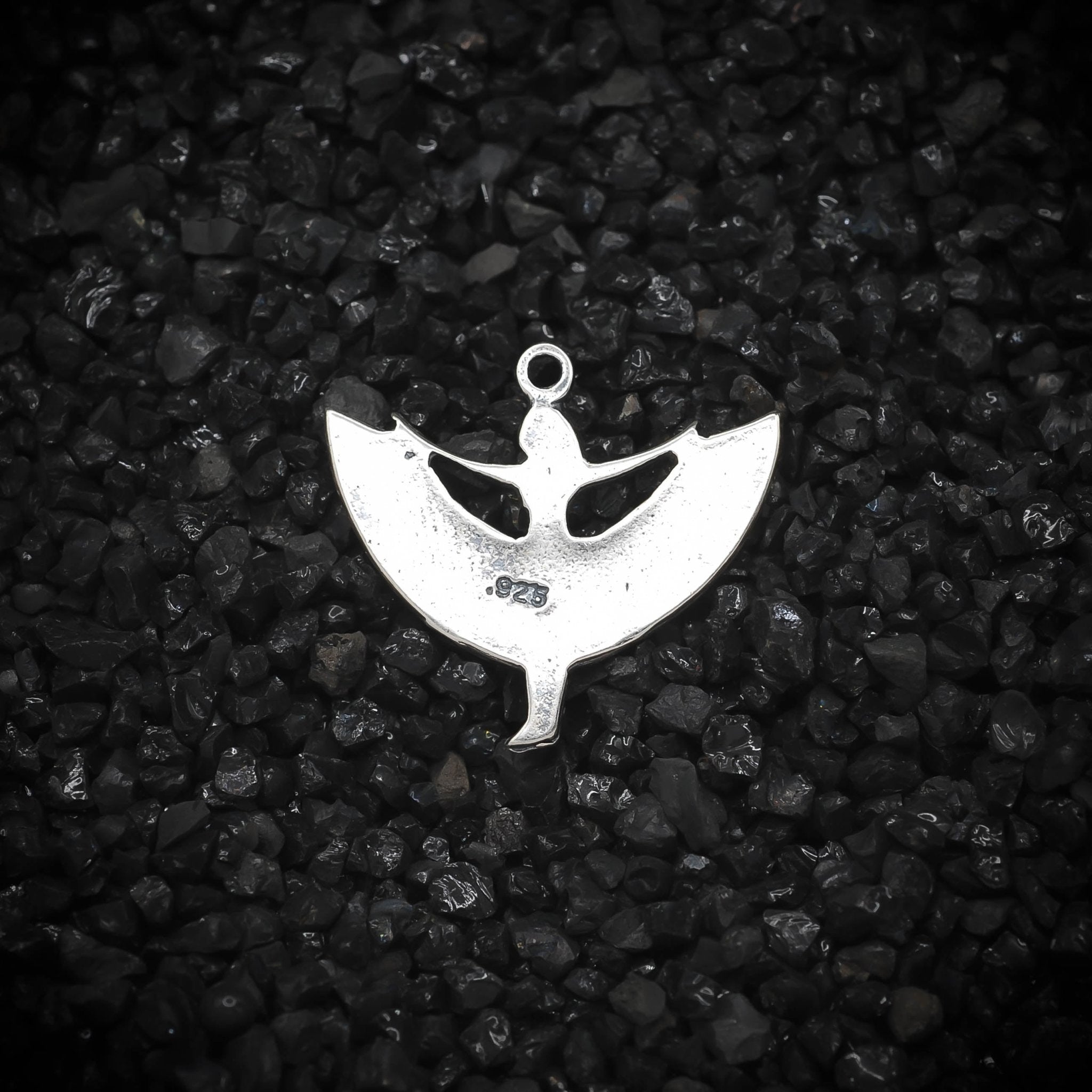 Isis Nut Winged Goddess of the Sky Standing Ancient Egyptian Charm | 925 Sterling Silver, Oxidized | Jewelry Making Pendant - EgyptianEssence