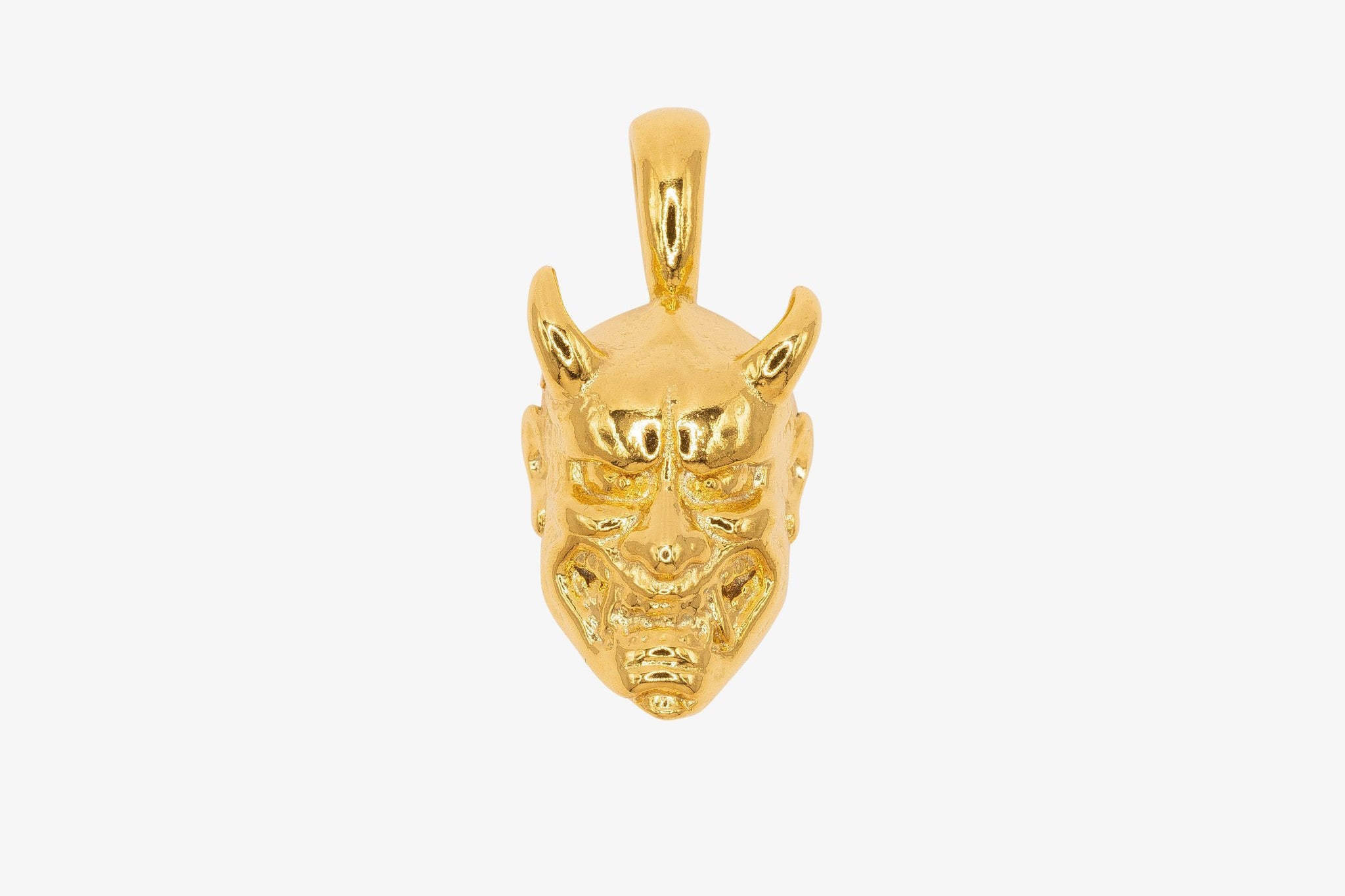 Japanese Kabuki Oni Mask Wholesale Charm 14K Gold, Solid 14K Gold, 305G - HarperCrown
