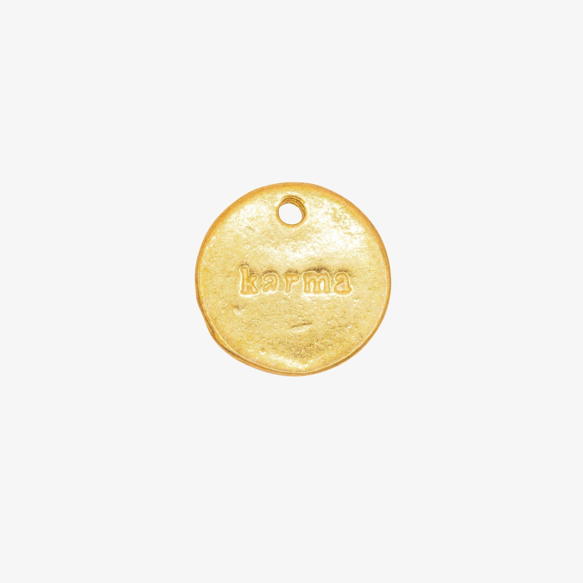 Karma Stamp Charm 14K Gold - HarperCrown
