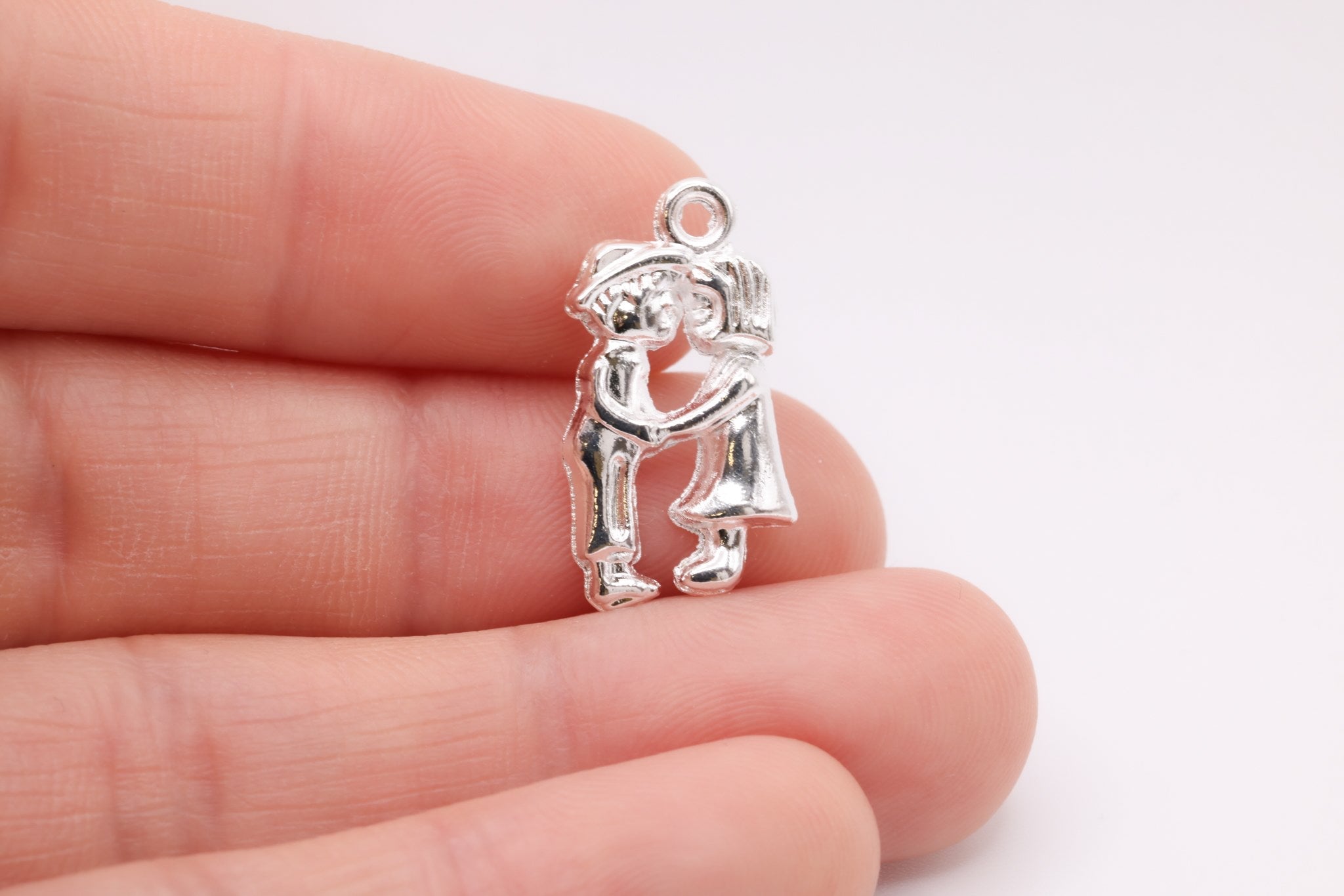 Kissing Boy and Girl Charm, 925 Sterling Silver, 668 - HarperCrown