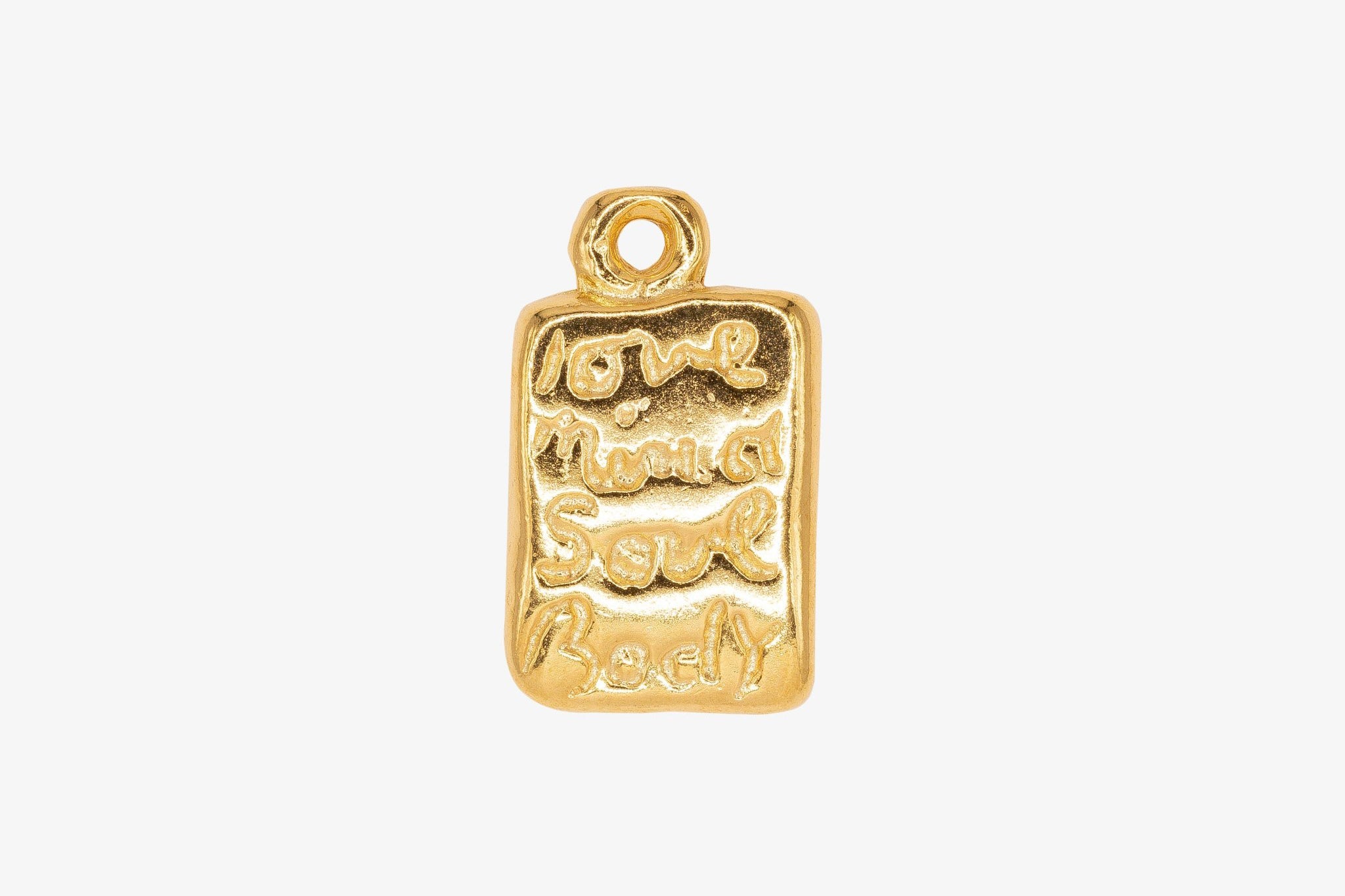 "Love Mind Soul Body" Charm Wholesale 14K Gold, Solid 14K Gold - HarperCrown