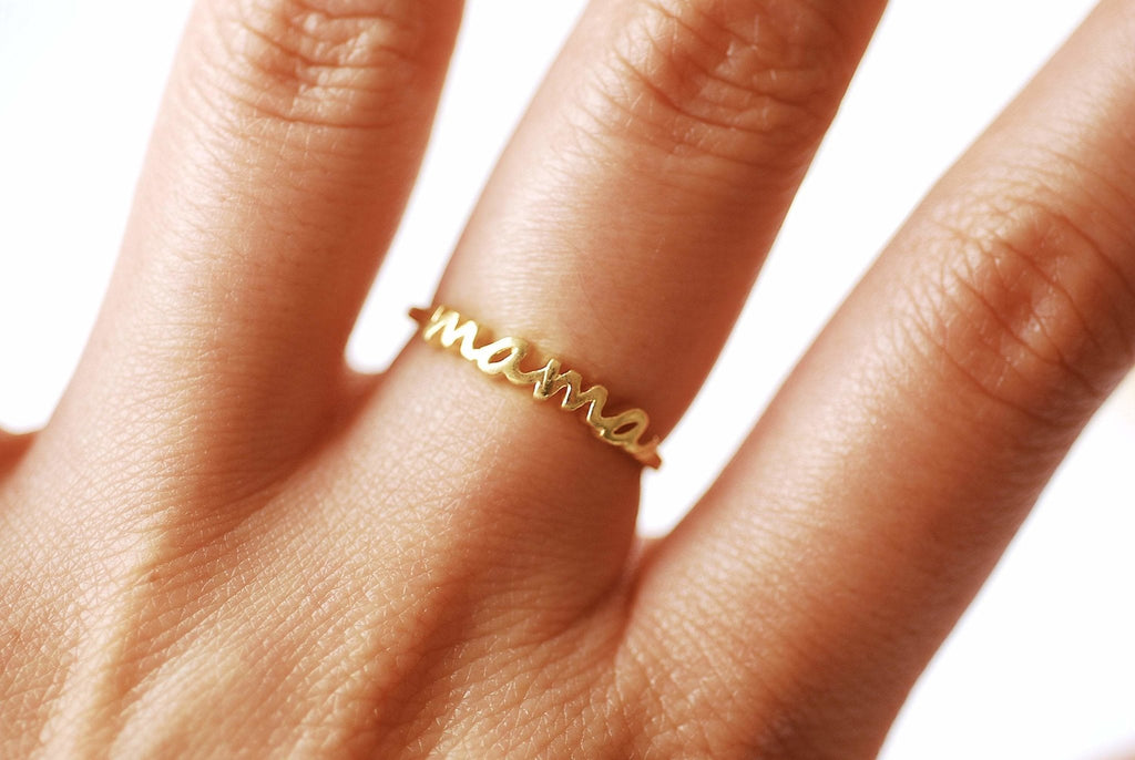 Mama ring on sale sterling silver