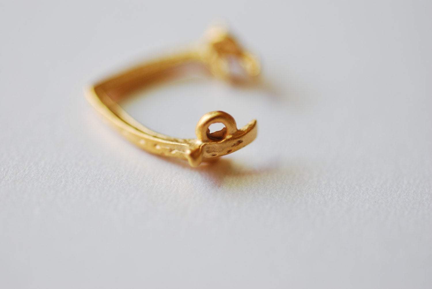Matte Vermeil Gold Deer Antler Charm- 18k gold plated over Sterling Silver Deer Antlers, Gold Dear Antler Connector Charm, Deer Horn, 236 - HarperCrown