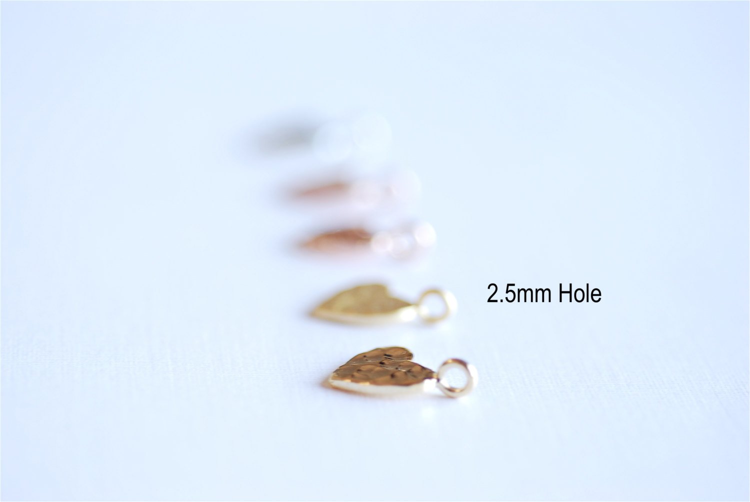 Matte Vermeil Gold Hammered Heart Charm- 22k gold plated Sterling Silver Heart Charm Pendant, Gold Heart, Stamping Heart, Dangle Heart, - HarperCrown