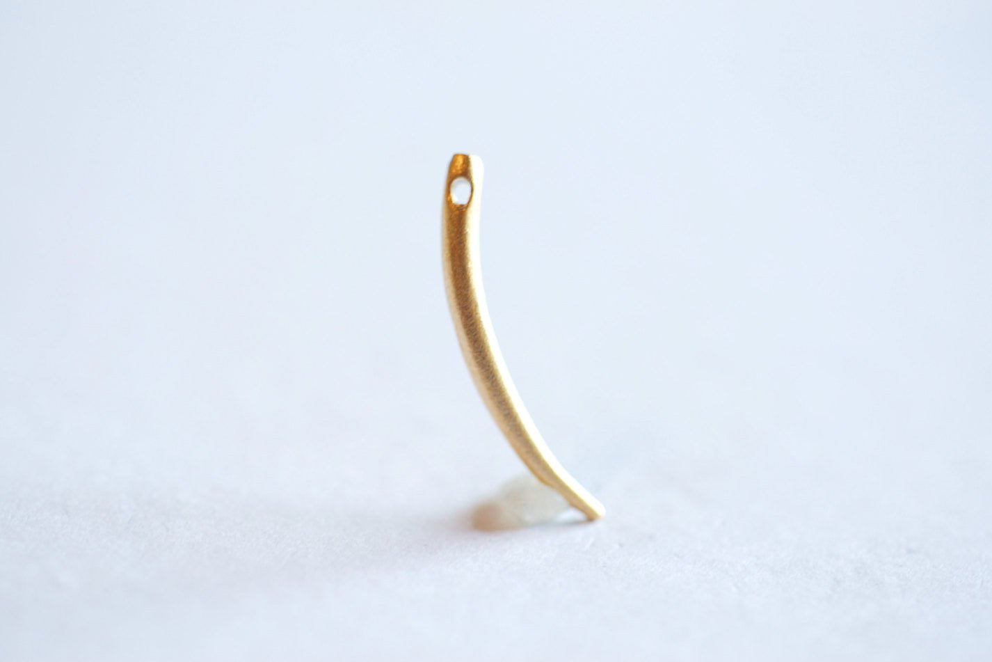 Matte Vermeil Gold Horn Charm- 22k gold over plated Sterling Silver Tusk Charm, Italian Horn Charm, Tusk Pendant Charm, Cornicello Horn, 20 - HarperCrown