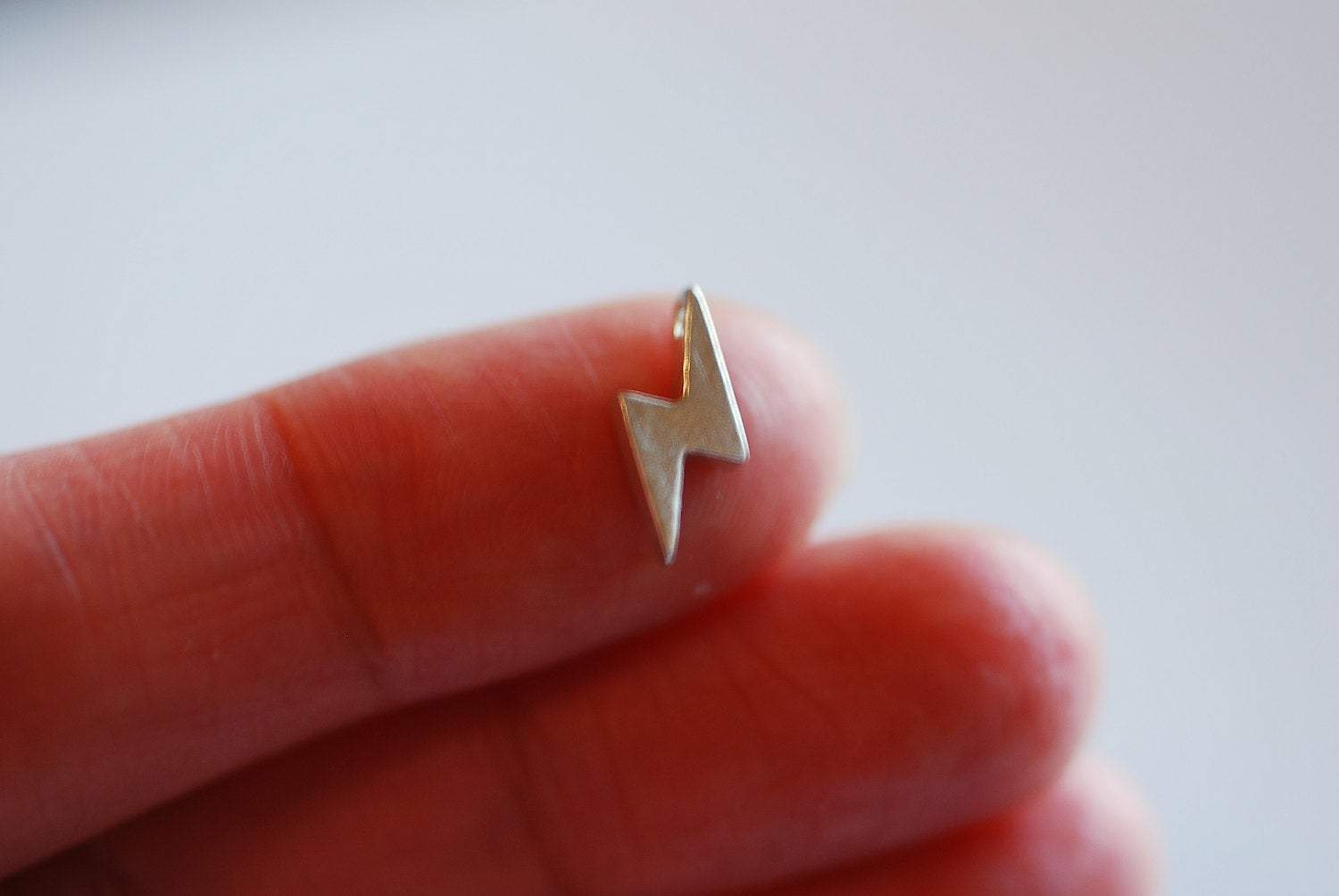 Matte Vermeil Gold Lightning Bolt Charm- 22k gold plated Sterling Silver Lightning Thunder Bolt Beads Charm, Tiny Small Thunder Bolt, 311 - HarperCrown