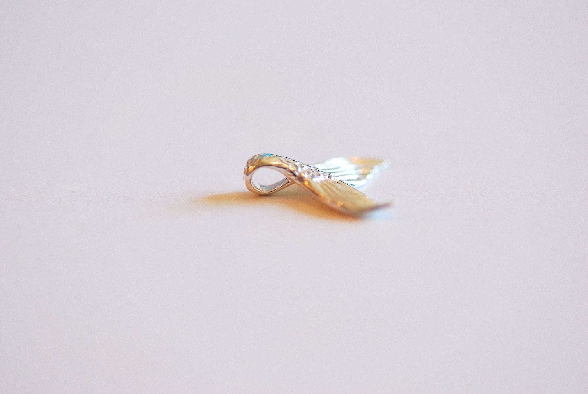 Mermaid Tail Charm- 925 Sterling Silver Whale Tail Charm, Mermaid Charm, Dolphin Tail, Mermaid Jewelry, Ocean Beach Charm, Sea, Beach, J433 - HarperCrown