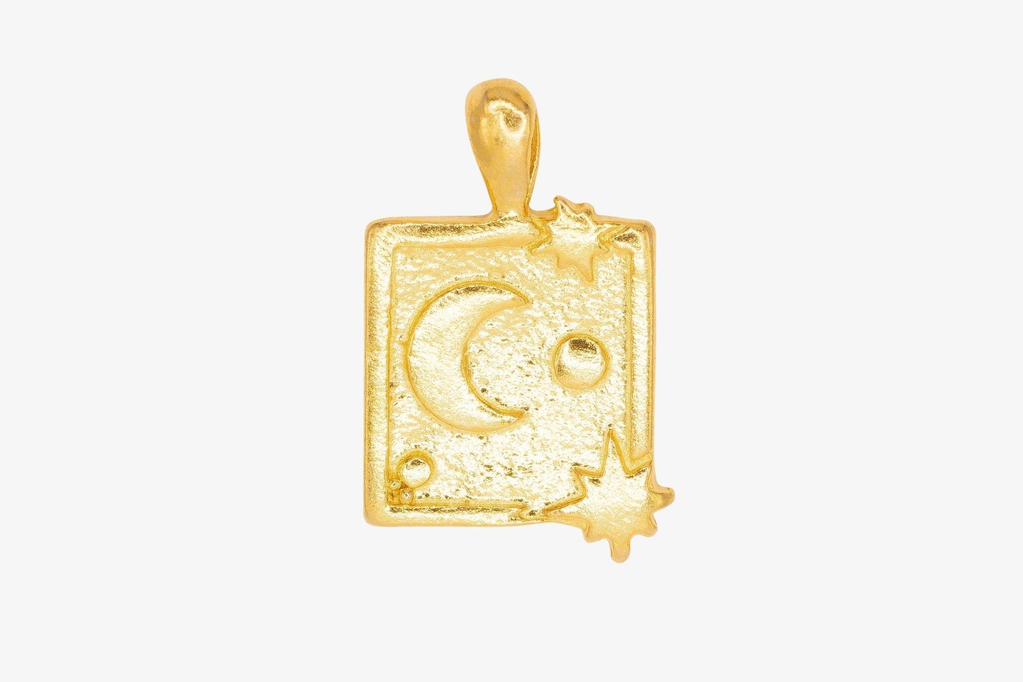 Moon Star Celestial Wholesale Charm 14K Gold, Solid 14K Gold, G103 - HarperCrown
