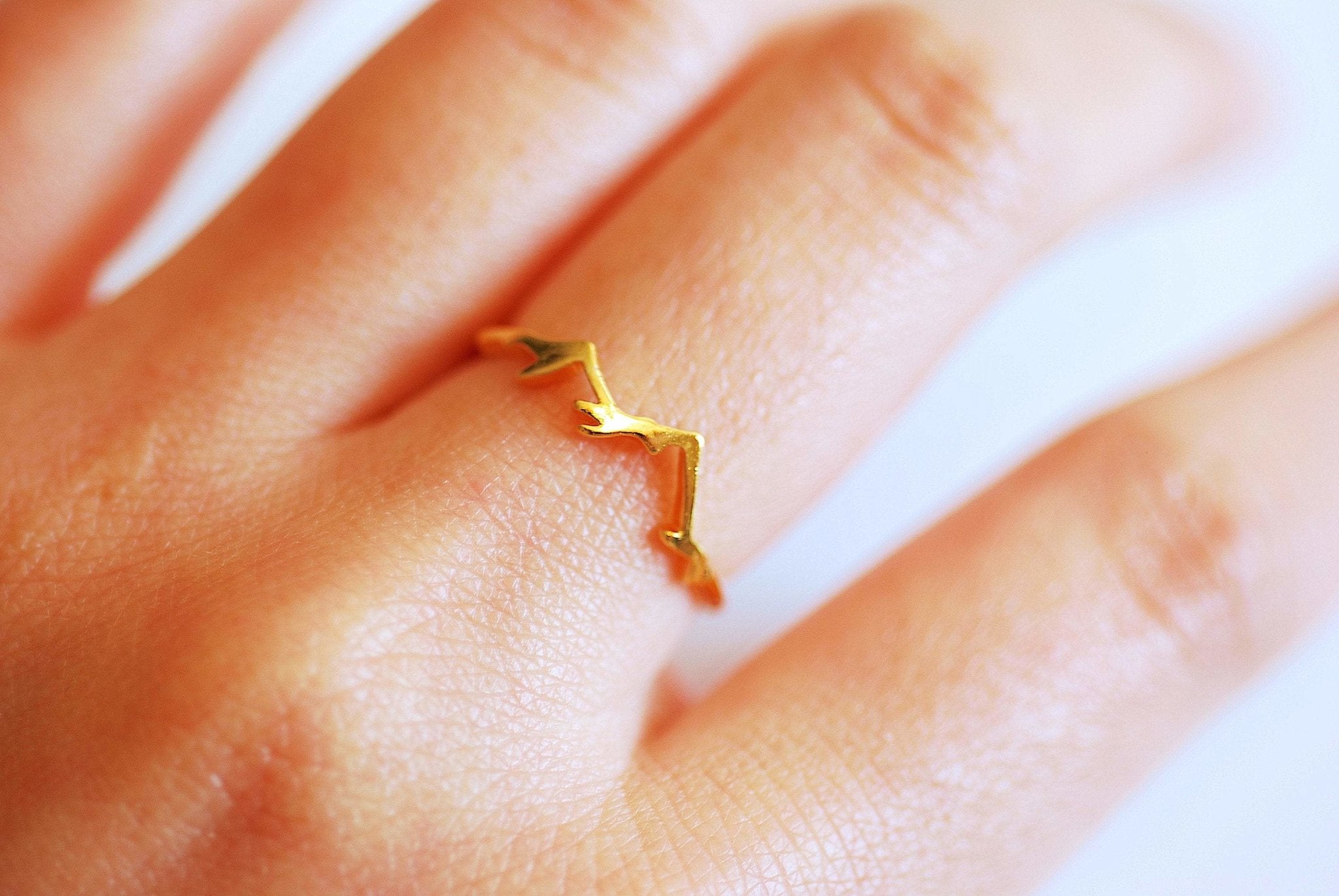 Mountain Ring - Adjustable Ring - Hiking Ring - Adjustable Ring - Dainty Ring - Travel - Nature Ring - Outdoor - Mountains are Calling Ring - HarperCrown