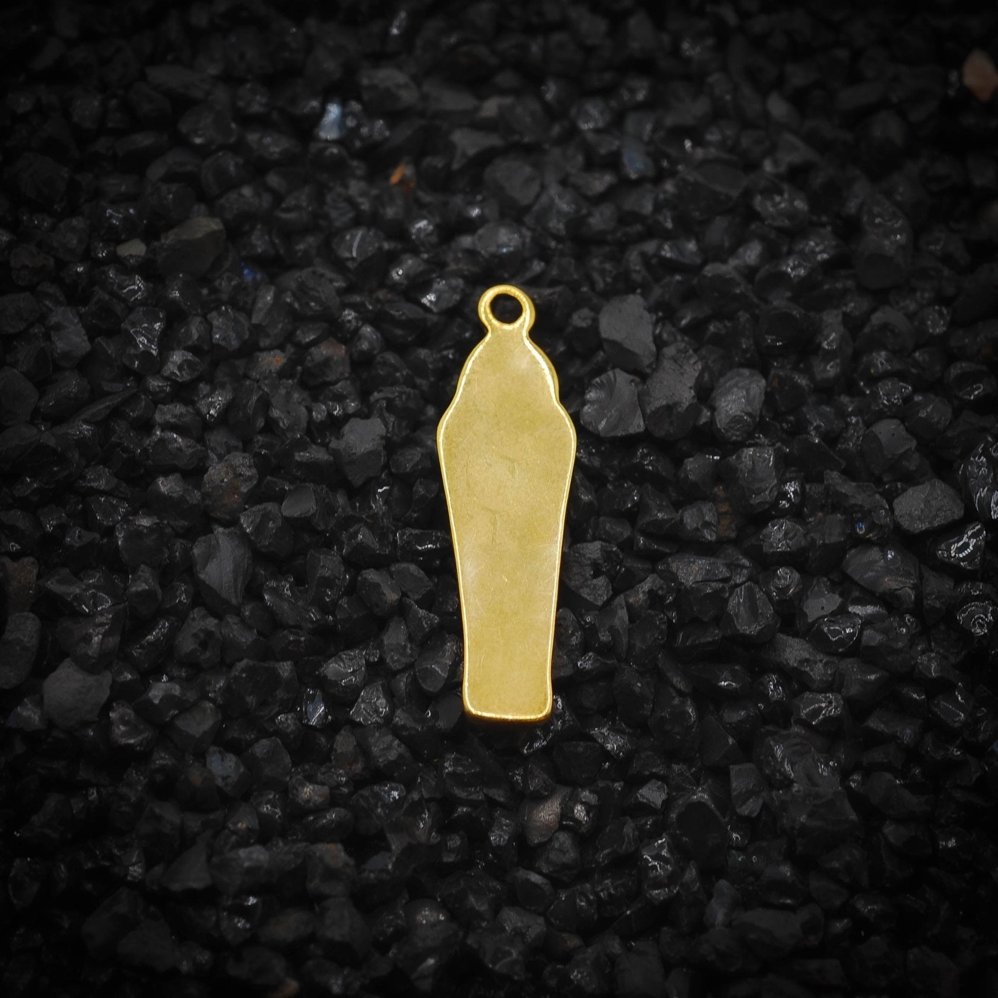 Mummy Tomb Ancient Egyptian Charm | 14K Solid Gold | Jewelry Making Pendant - HarperCrown