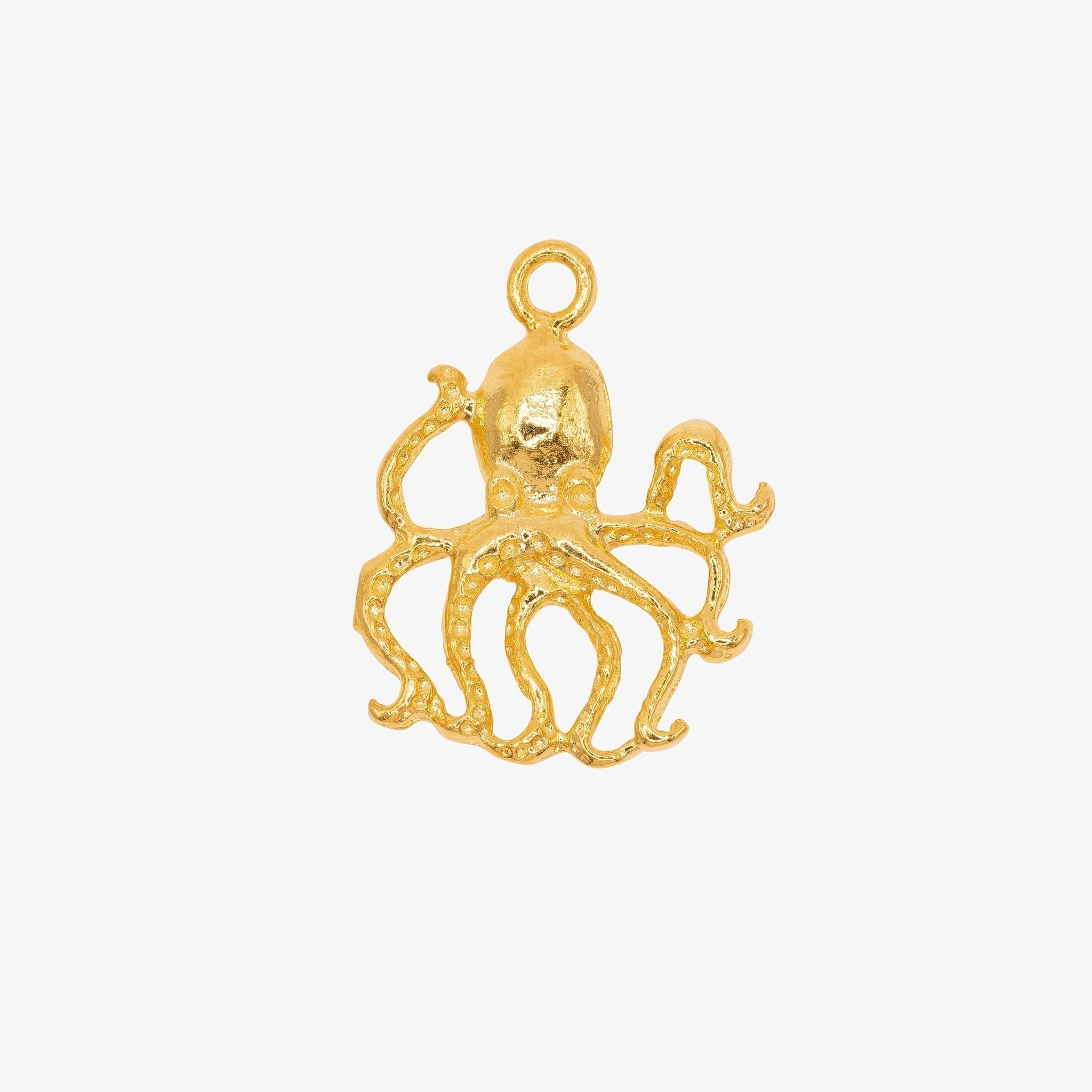 Octopus Charm 14K Gold - HarperCrown