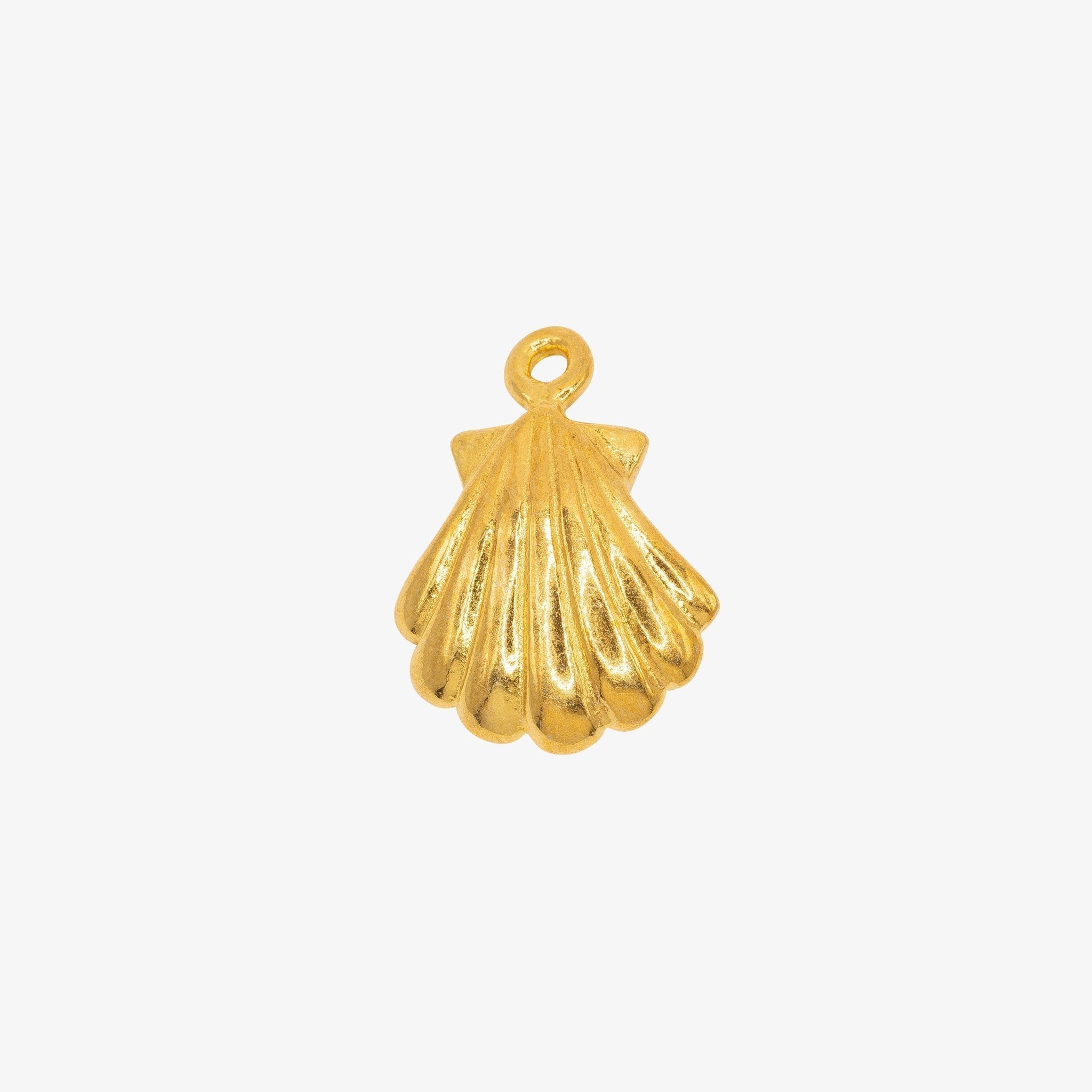 Oyster Shell Charm 14K Gold - HarperCrown