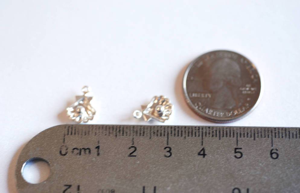 Oyster shell with Pearl Charm- Choose Sterling Silver, Gold, Rose Gold, Seashell Charm, Pendant, Clam Shell, Conch Shell, Shell Charm, 154 - HarperCrown