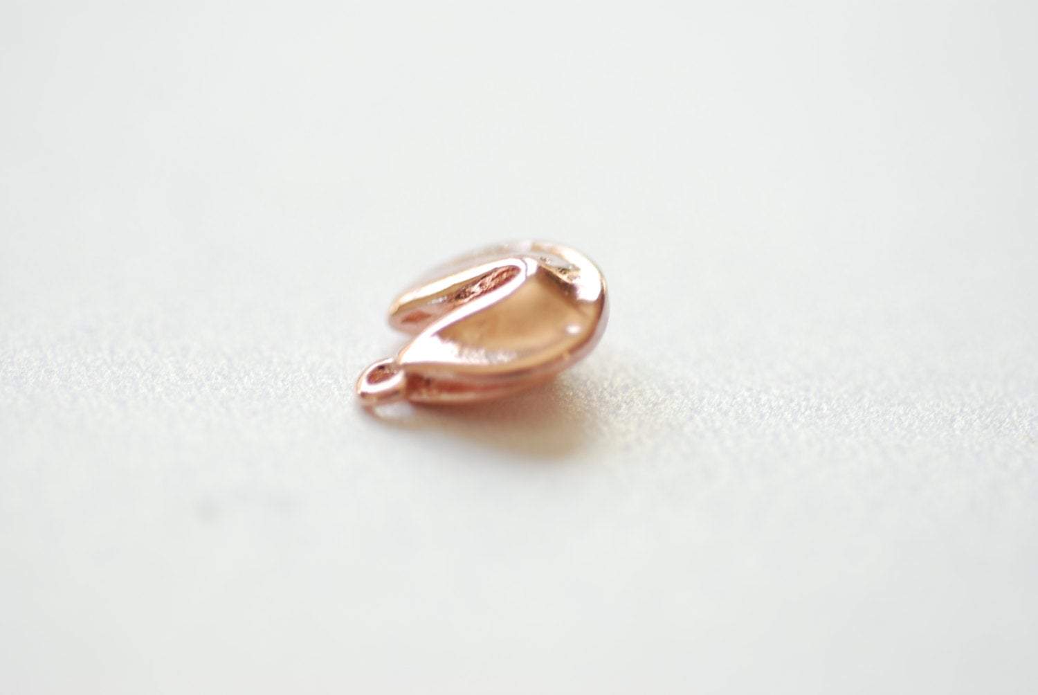 Pink Rose Gold Vermeil Fortune Cookie Charm -18k rose gold plated over Sterling Silver, Rose gold Cookie Charm Pendant, Cookie Charm, 96 - HarperCrown