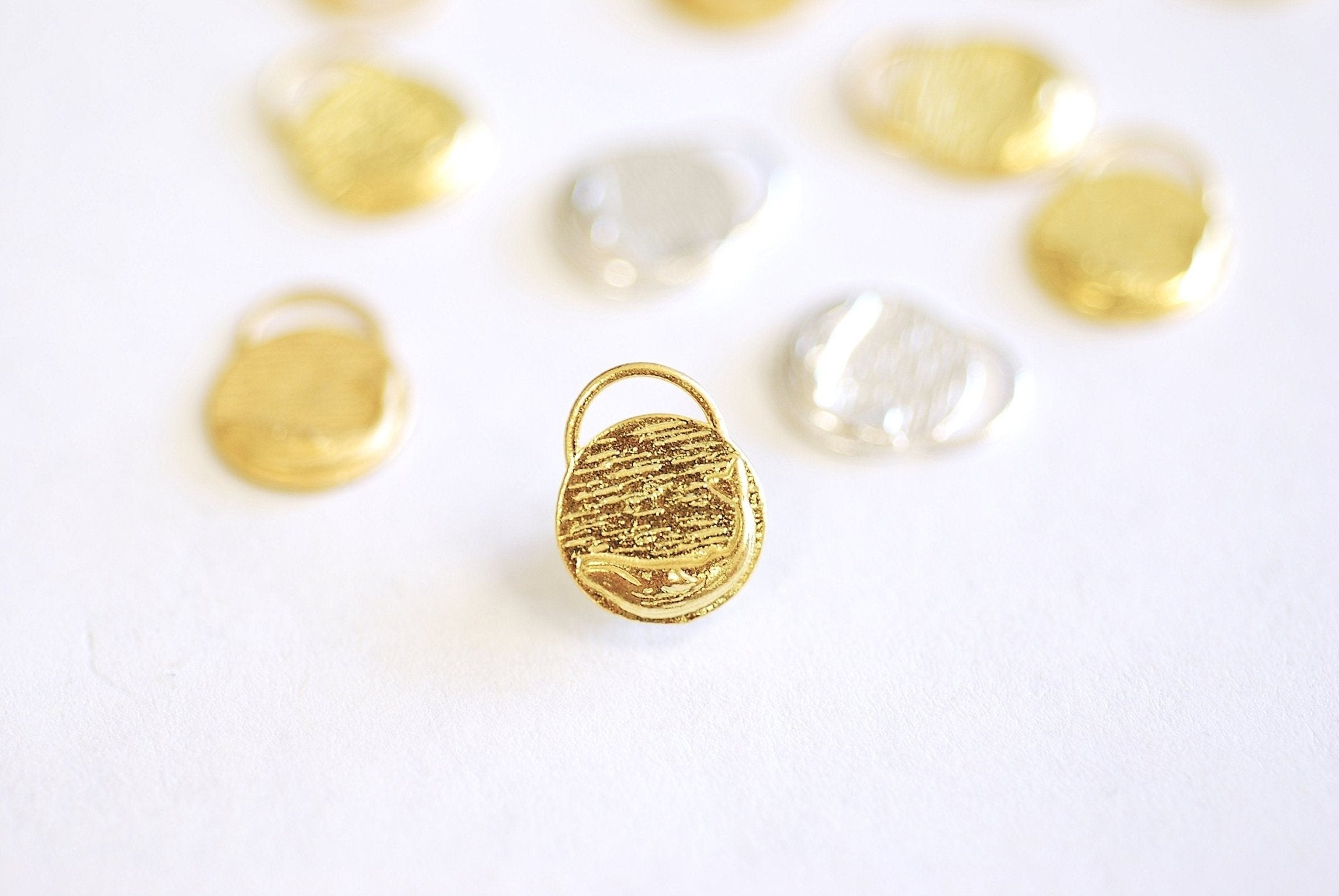 Round Whale Tail Disc Charm 925 Sterling Silver plated 18k Gold Sea Animal Sea Life Creature Humpback Whale Pendant Marine life Fish - HarperCrown