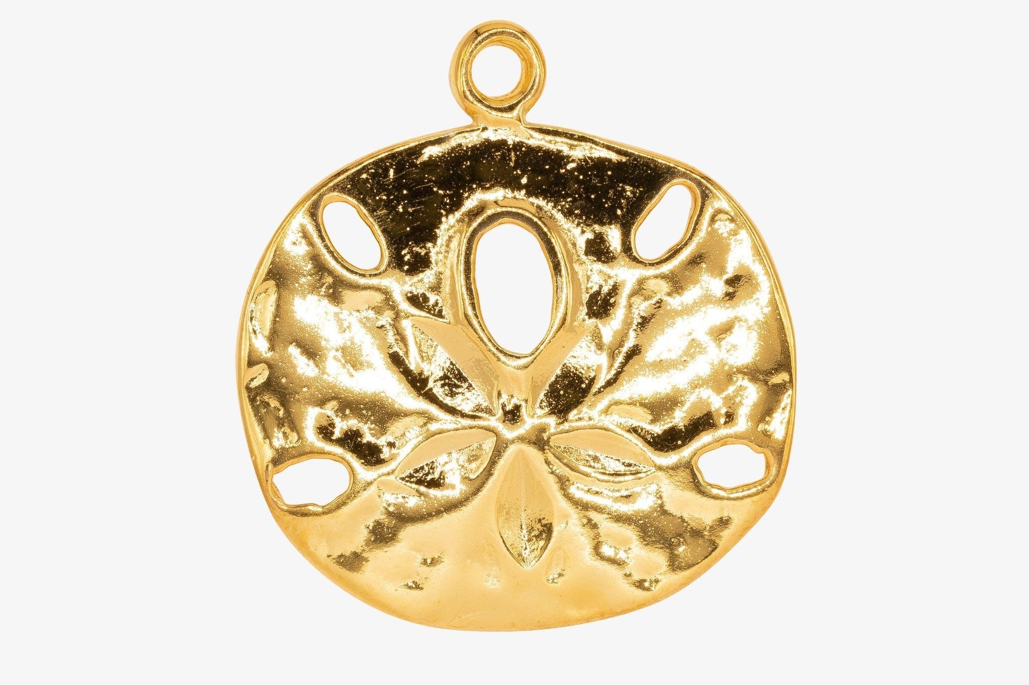 Sand Dollar Charm Wholesale 14K Gold, Solid 14K Gold, G130 - HarperCrown