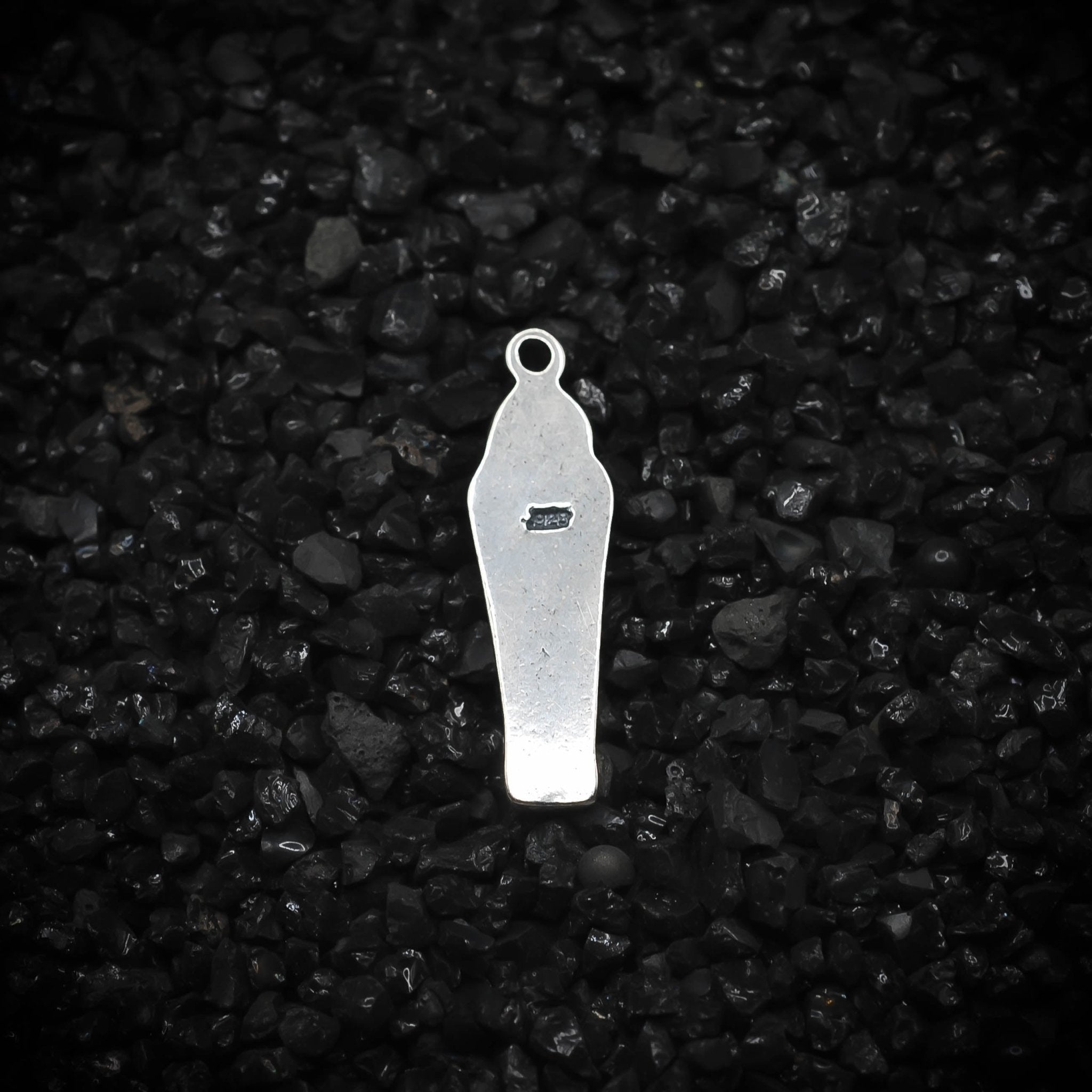Sarcophagus Mummy Tomb Ancient Egyptian Charm | 925 Sterling Silver, Oxidized or 18K Gold Plated | Jewelry Making Pendant - HarperCrown