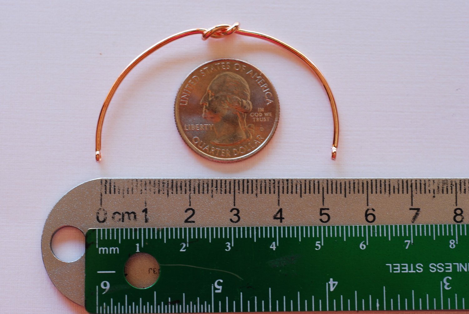 Shiny Pink Rose Vermeil Gold Love Knot Bracelet-18k gold plated Sterling Silver Knot Cuff Bracelet, Adjustable Bracelet, Bow Bracelet, 263 - HarperCrown