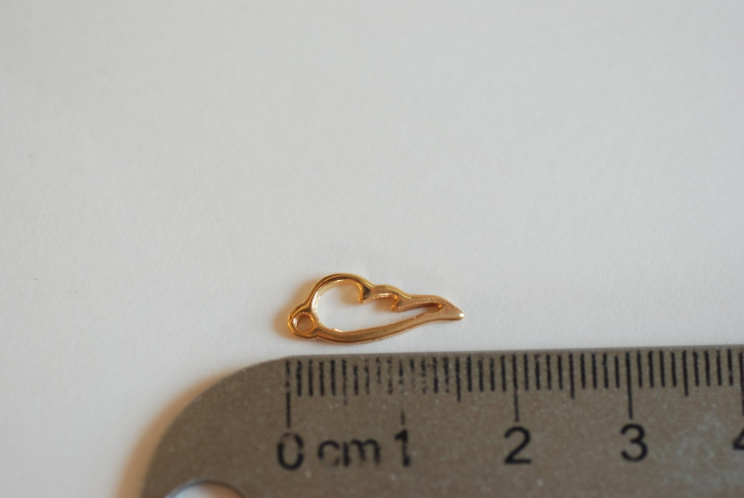 Shiny Vermeil Gold Angel Wing Charm- 18k gold plated over sterling silver, Tiny Angel Wing Charm, Gold Angel Wing, Bird Wing Charm - HarperCrown