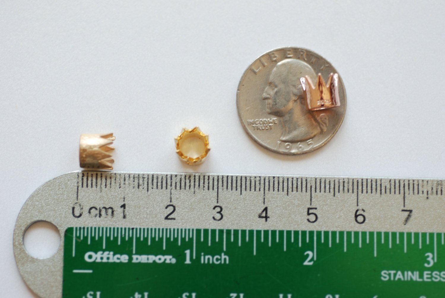 Shiny Vermeil Gold Crown Charm- 18k gold plated over sterling silver crown charm, Gold Crown Pendant Charm, Princess Crown Necklace - HarperCrown