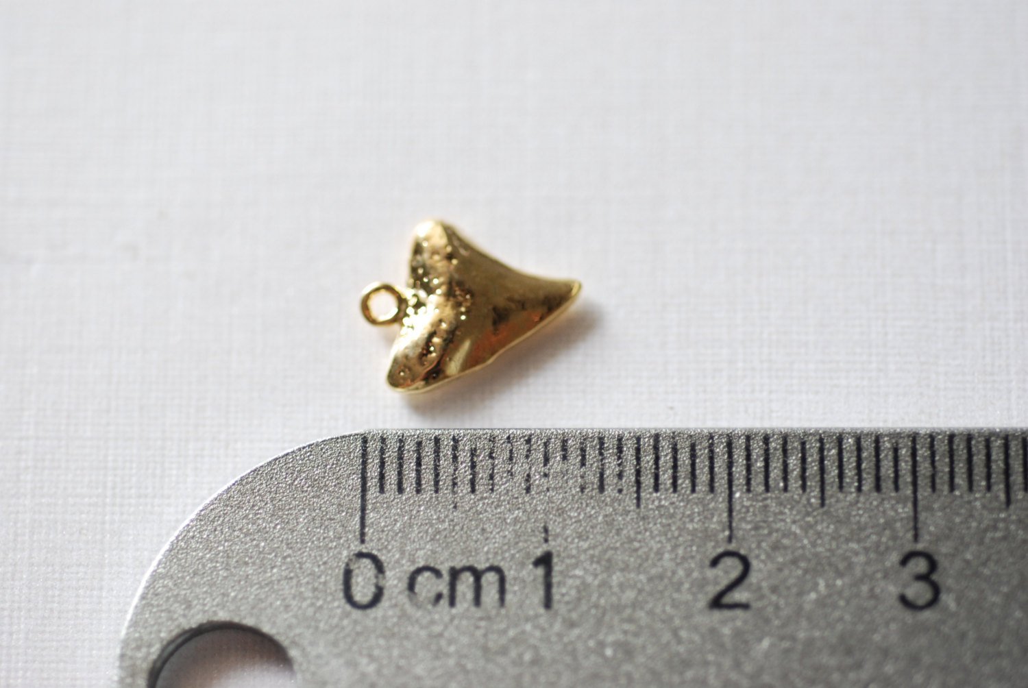 Shiny Vermeil Gold Shark Tooth- 18k gold plated over Sterling Silver Shark tooth, Small shark tooth, Shark tooth Necklace Pendant, 73 - HarperCrown