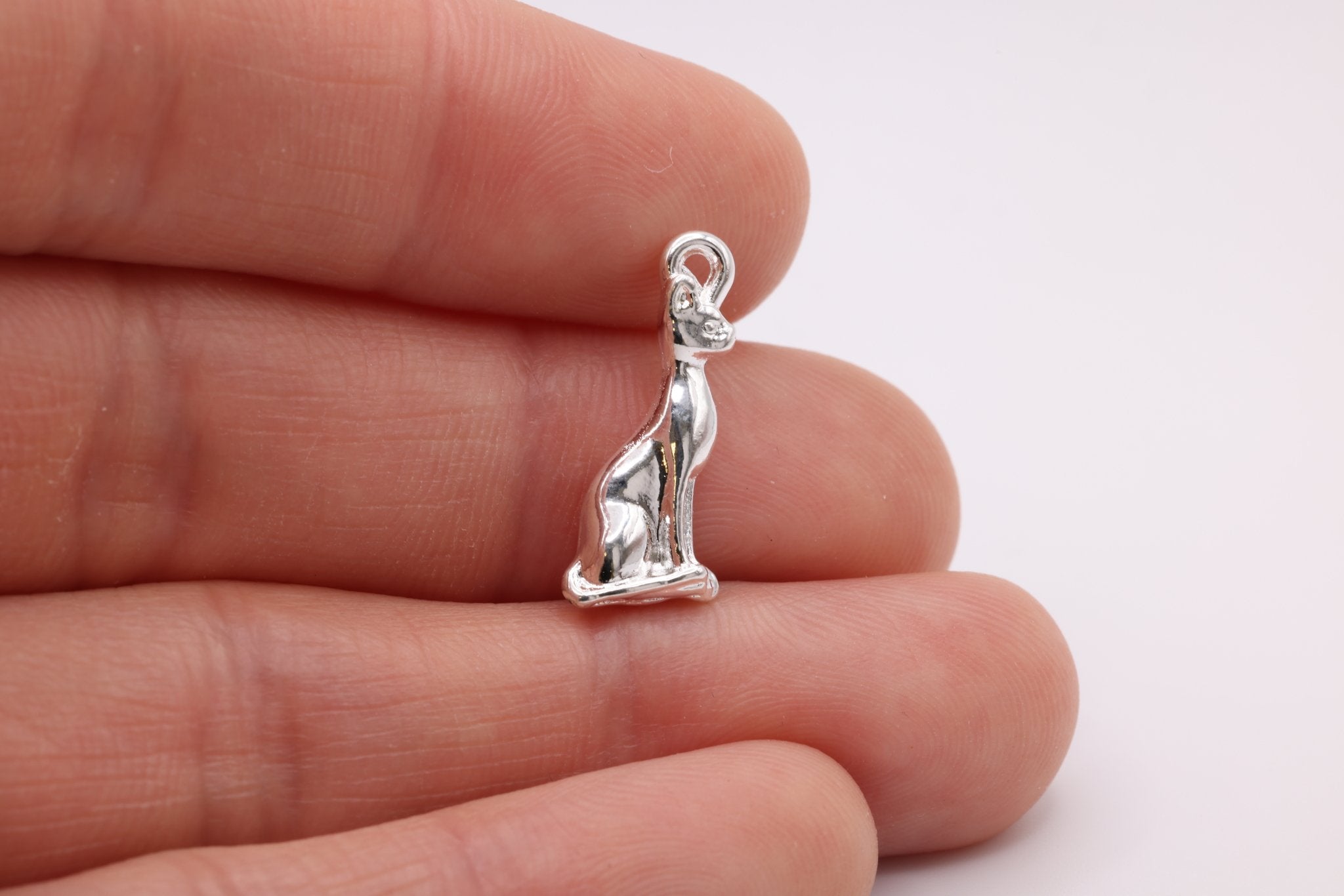 Sitting Cat Charm, 925 Sterling Silver, 633 - HarperCrown