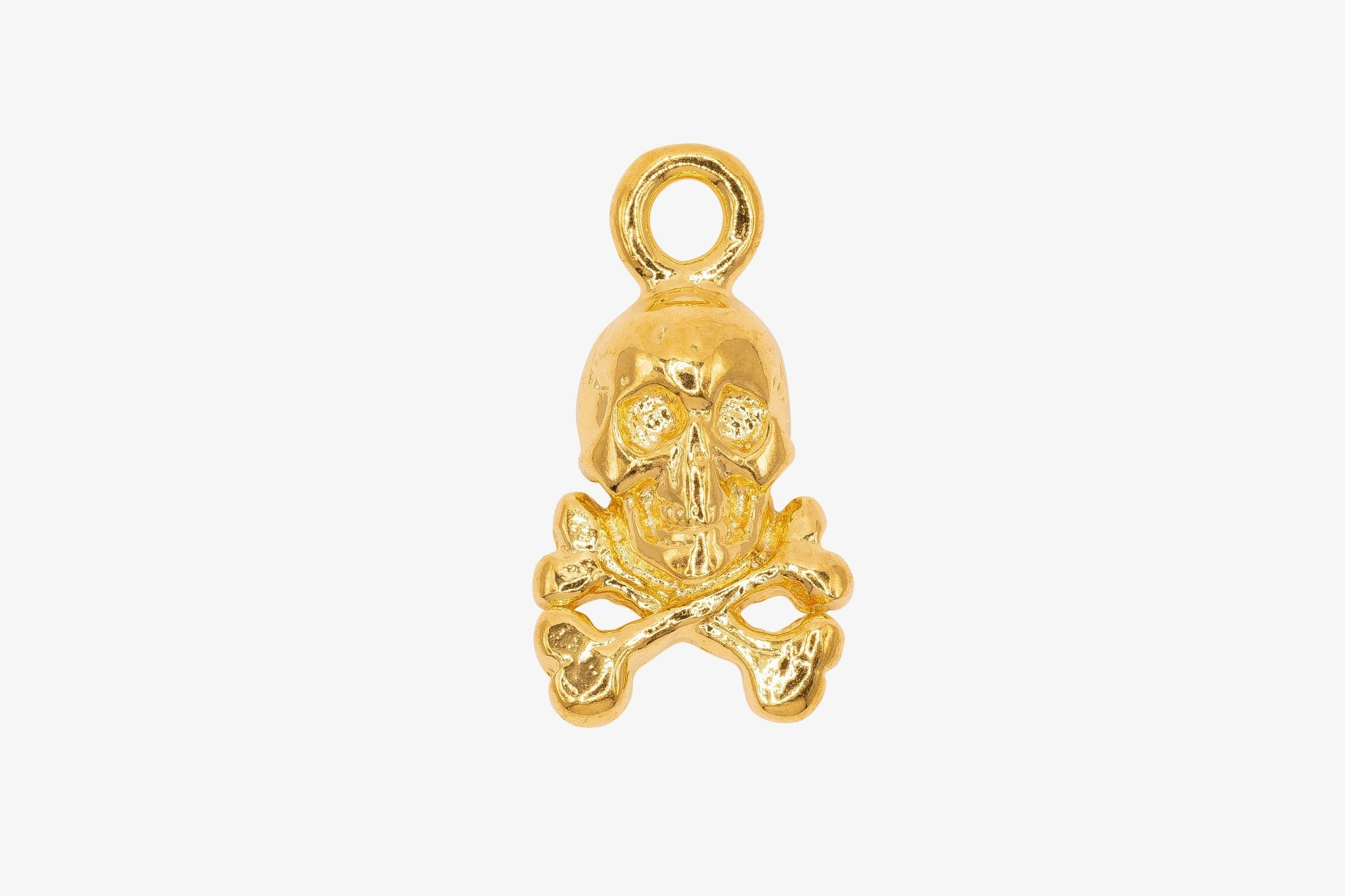 Skull and Bones Charm Wholesale 14K Gold, Solid 14K Gold, G120 - HarperCrown
