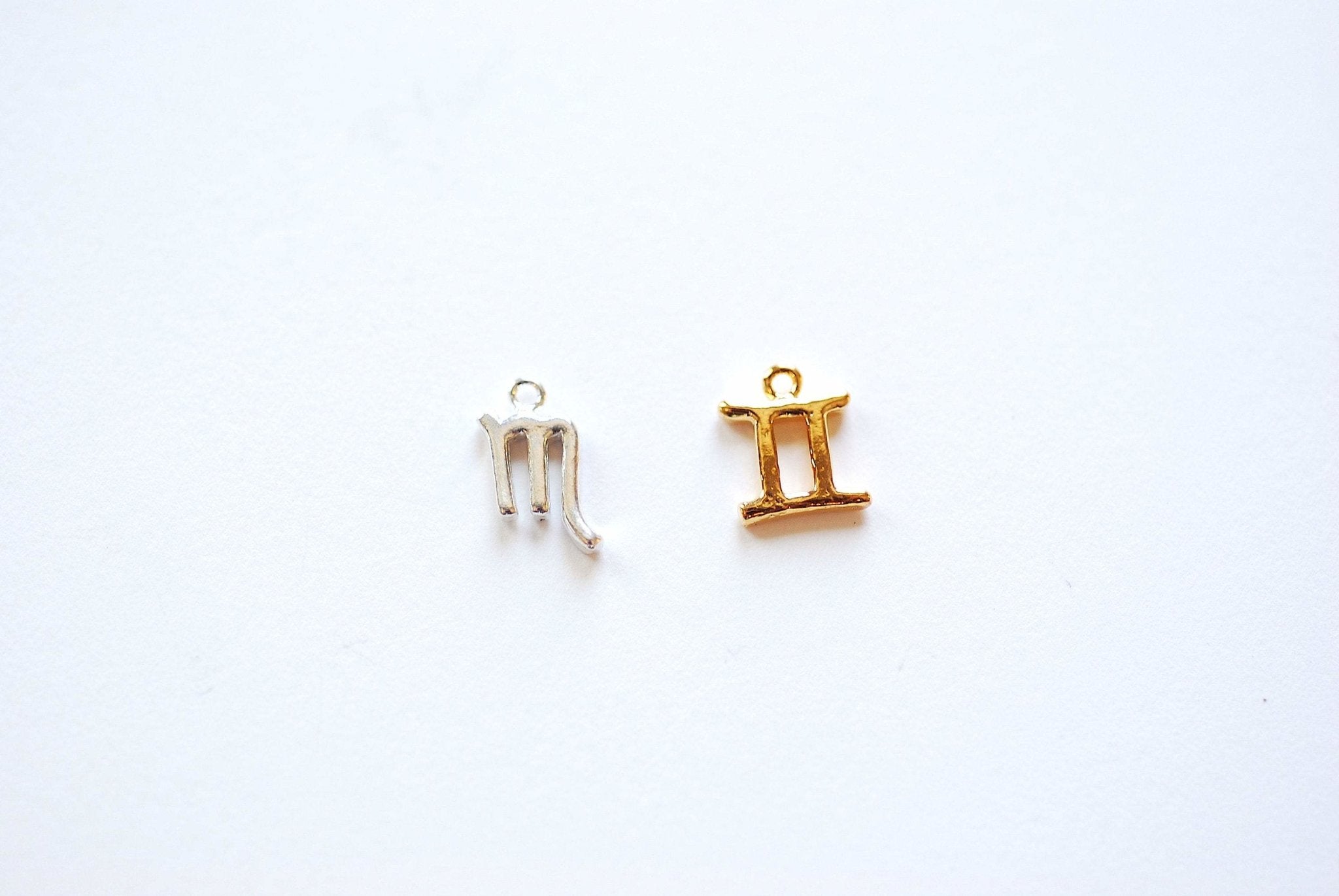 Small Zodiac Charms- Vermeil 18k gold over 925 Sterling Silver, Astrological Zodiac Signs, Zodiac Symbols, Birthday, Horoscope Charm, - HarperCrown