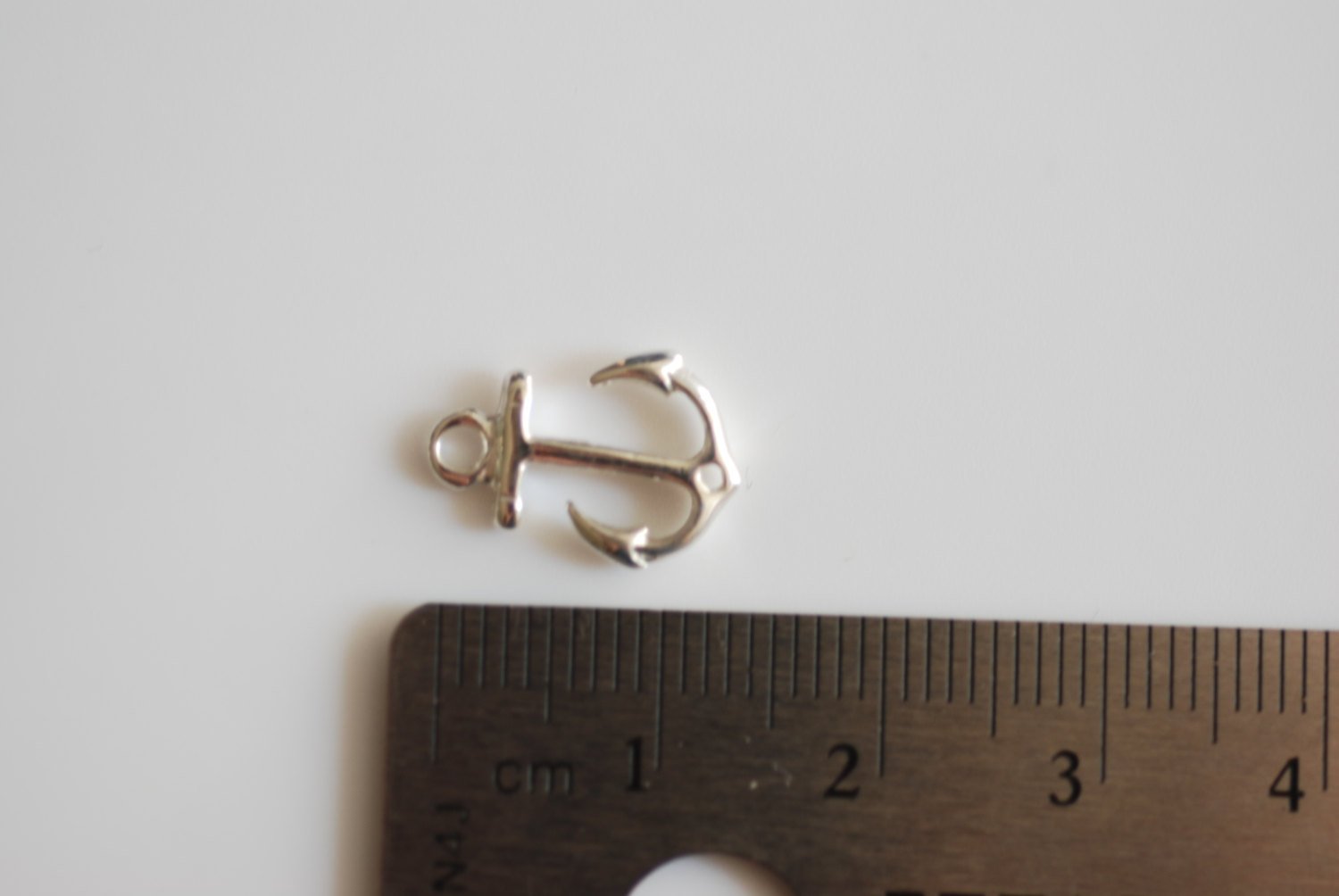 Sterling Silver Anchor Connector -Silver Anchor, Gold or Silver Sideways Anchor Charm, 925 Silver Anchor, Nautical beach Summer Charms, 101 - HarperCrown