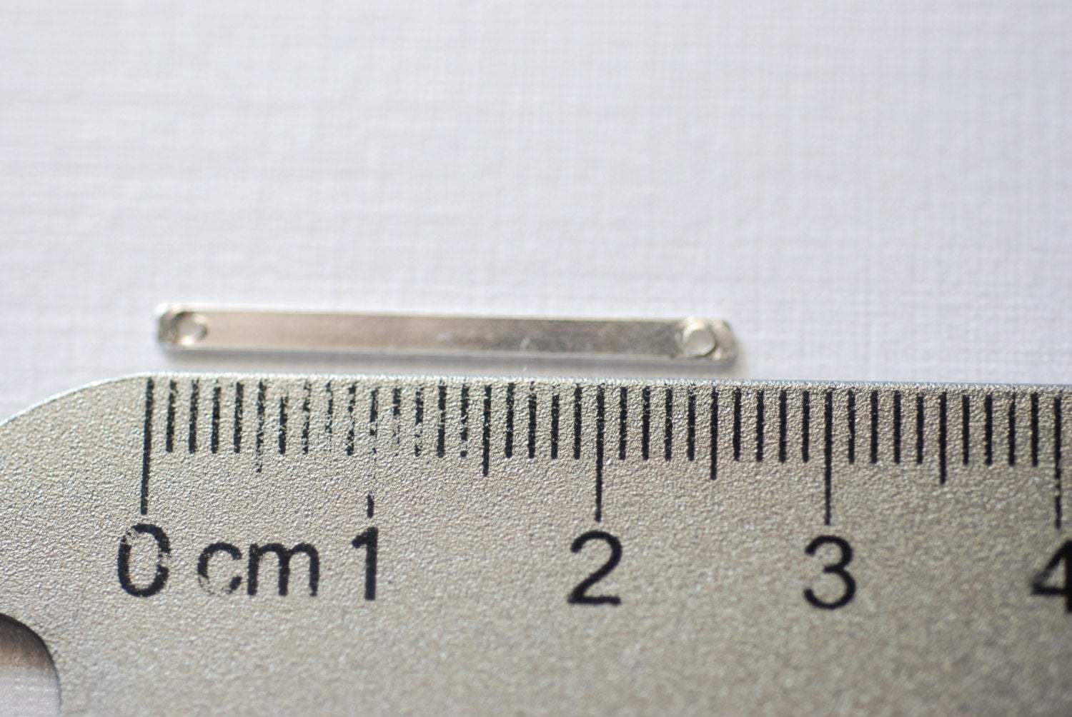 Sterling Silver Bar Connector, Connector 2 holes Bar Link, Blank Long Sterling Silver Bar Connector, horizontal 925 silver bar - HarperCrown