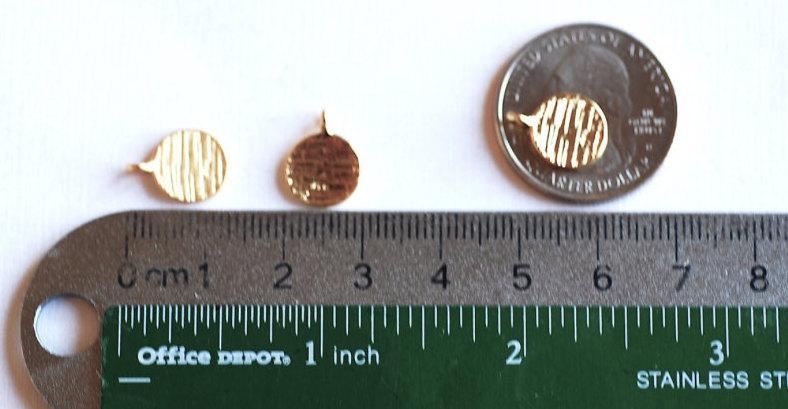 Sterling Silver Blank Disc Charm with Attached Bail - 925 sterling silver, blank disc, silver stamping disc, blank stamping disc, 167 - HarperCrown