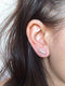 Sterling Silver Cubic Zirconia Ear Climber- Silver Crystal Ear Climbers, Tiny CZ Ear Climbers, Crystal Earrings, CZ ear crawler, Ear Cuff - HarperCrown