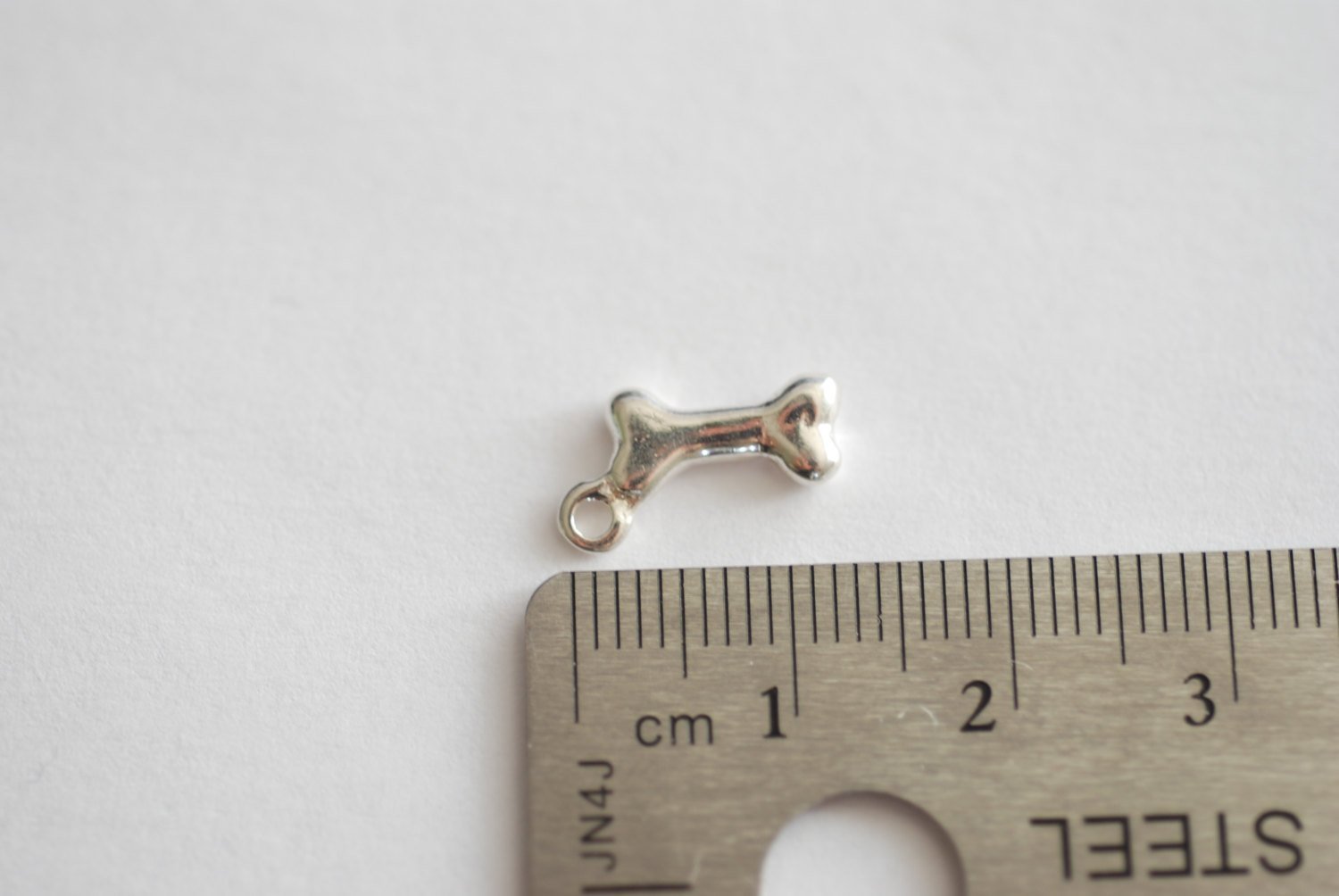 Sterling Silver Dog Bone Charm- 925 Silver Dog Bone Pendant, Vermeil Gold Dog Bone, Animal Lover, Small Dog Bone Tag Charm, 107 - HarperCrown