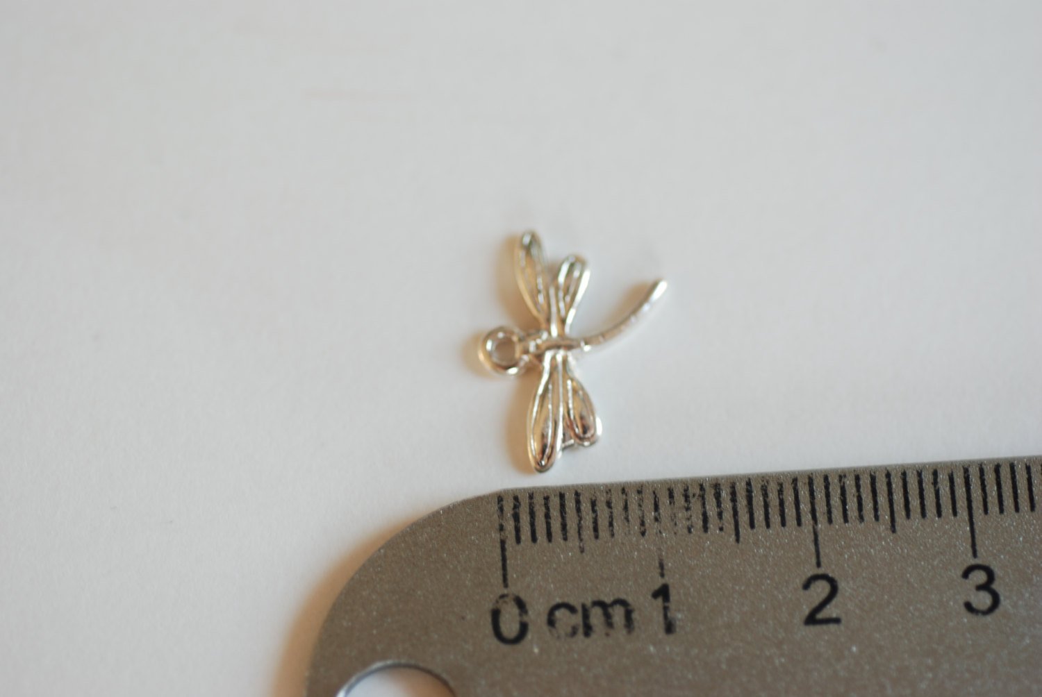 Sterling Silver Dragon Fly Charm, 925 Silver Curved Dragon Fly Charm Pendant, Silver Wing Charm, Silver dragon fly charm - HarperCrown