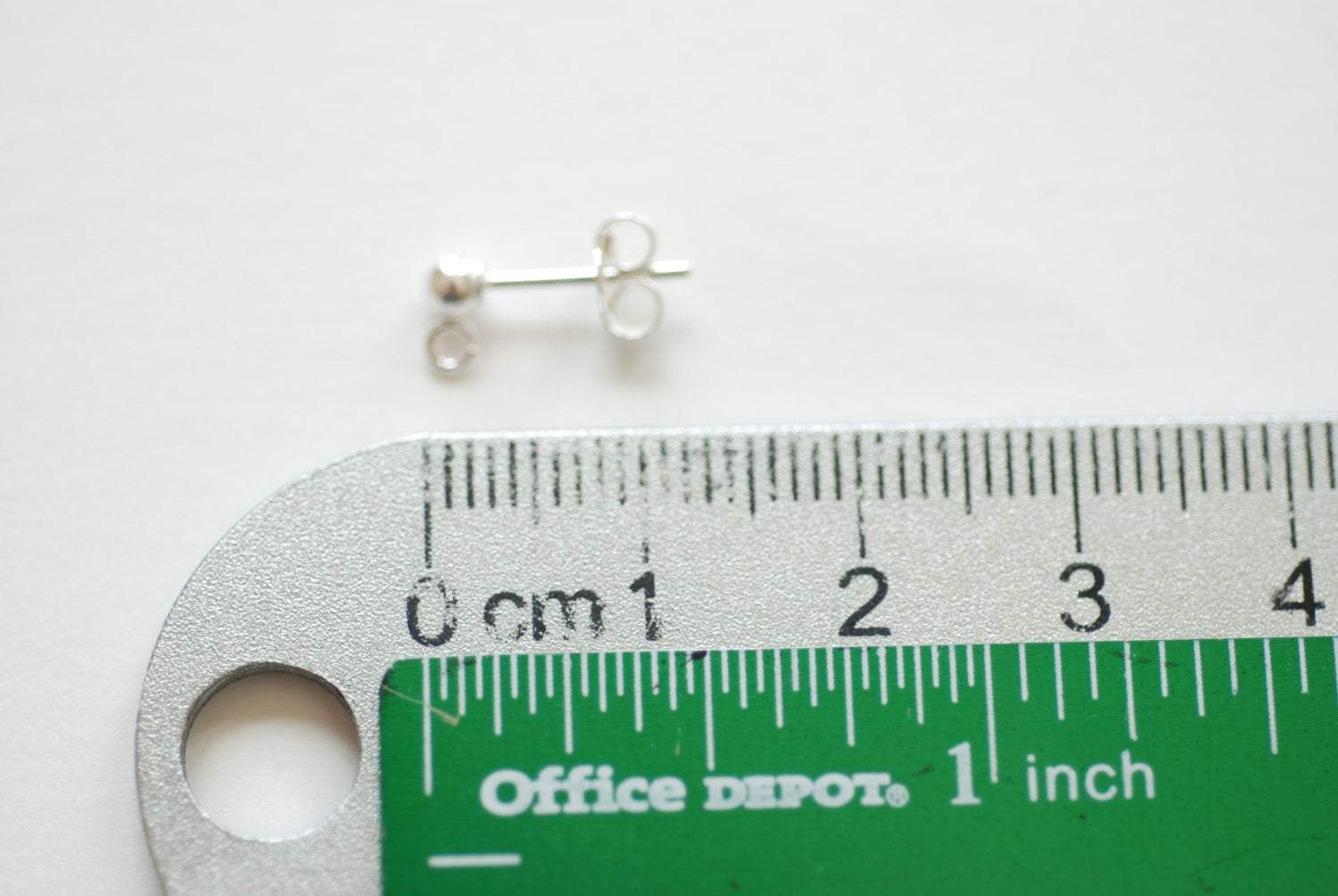 Sterling Silver Earring Findings, 14Kt Gold Filled, Ear Stud/Ball Post, 3mm, Sterling Silver Round Ball Stud Earrings with clutch backing - HarperCrown