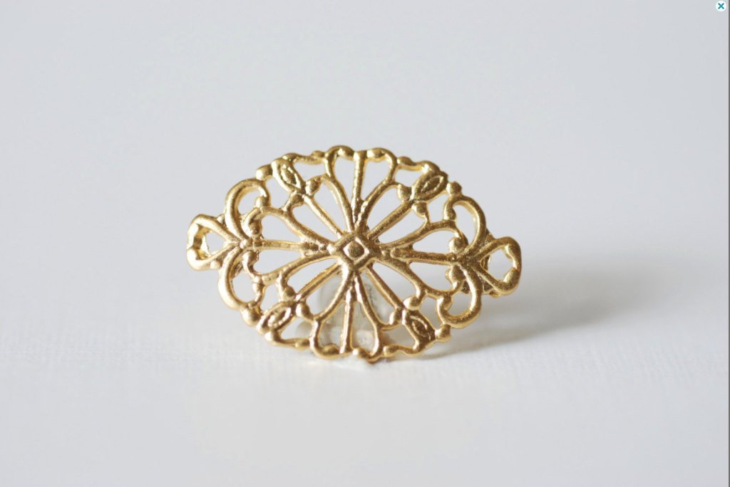 Sterling Silver Filigree Flower Connector Charm- 925 Silver Oval Connector, Silver oval Round Connector Link spacer, 90 - HarperCrown