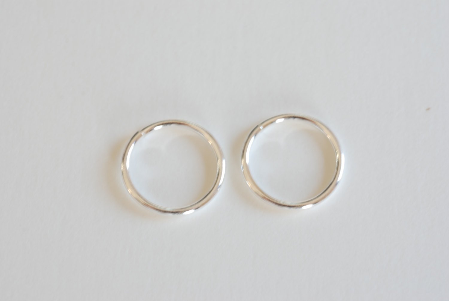 Sterling Silver Filled Links, Circle Infinity Eternity Charm Pendant, 17 gauge ga, organic links wholesale, 14mm Silver Karma Circle, E334 - HarperCrown