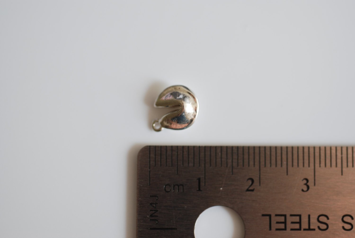 Sterling Silver Fortune Cookie Charm - 925 Silver Chinese cookie pendant, sterling silver fortune cookie pendant, cookie monster, 96 - HarperCrown