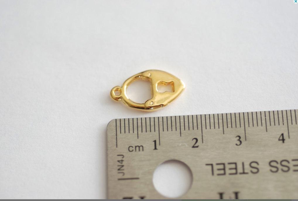 Sterling Silver Lock and Key Pendant- 925 Silver Lock Charm, Skeleton Key and Lock charm, Vermeil Gold Lock Charm Necklace, Tear drop Charm - HarperCrown