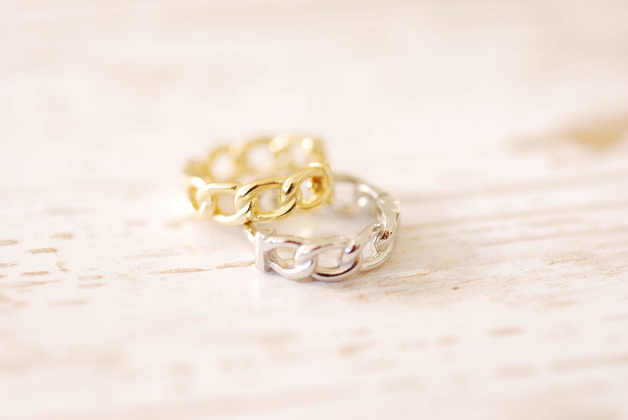 Sterling Silver Or Gold Chunky Hoop Earrings Cuban Chain Hoop Stud Earrings Round Hoops Punk Minimalist Gold Huggie Hoop Earrings - HarperCrown