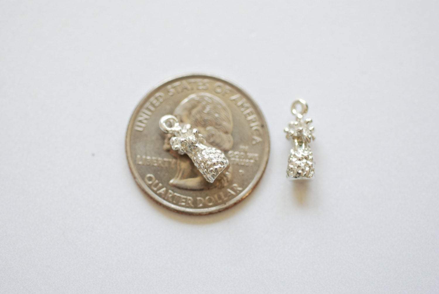 Sterling Silver Pineapple Charm- 925 Silver, Hawaiian Pineapple Dole Charm Pendant, Pineapple Charms, Fruit Charm, Sterling Silver Charms - HarperCrown