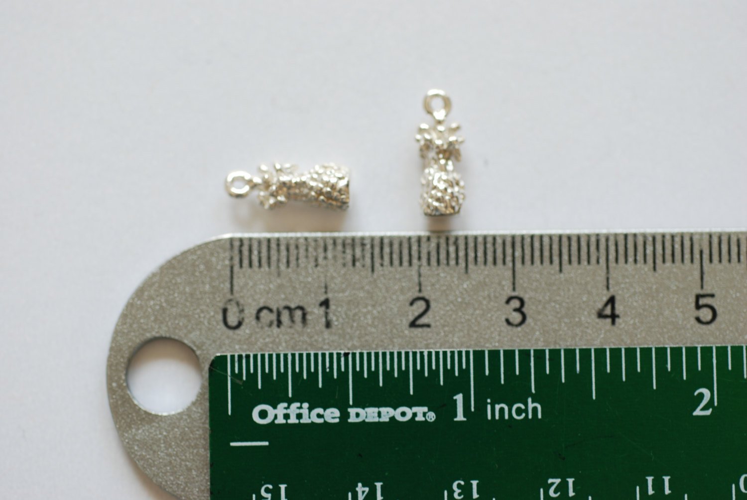 Sterling Silver Pineapple Charm- 925 Silver, Hawaiian Pineapple Dole Charm Pendant, Pineapple Charms, Fruit Charm, Sterling Silver Charms - HarperCrown