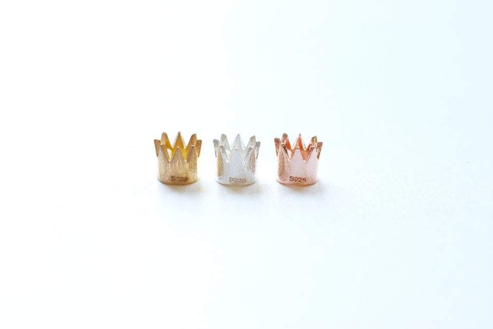Sterling Silver Princess Prince Crown Charm- sterling silver crown charm sterling silver crown pendant 925 sterling silver - HarperCrown