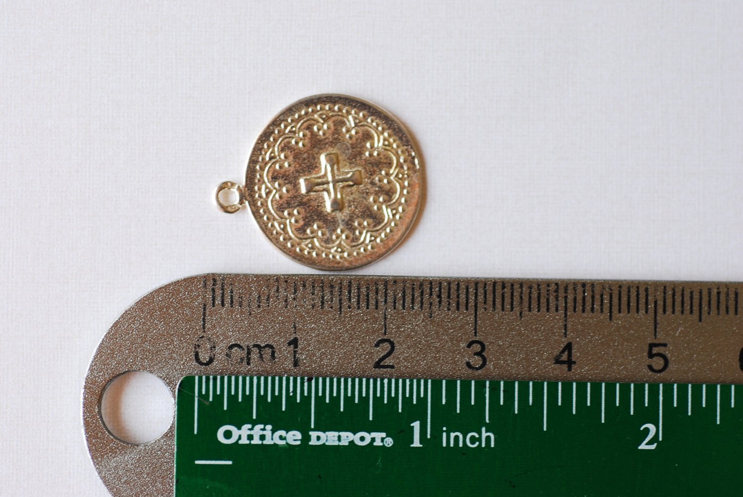 Sterling Silver Round Cross Pendant - 925 Silver Cross Charm, Communion Cross, Sterling Silver Christian Catholic Cross, Silver Cross Charm - HarperCrown