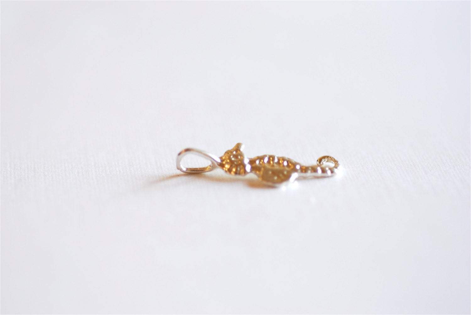 Sterling Silver Seahorse Charm- 925 Sterling Silver Seahorse Charm, Silver Sea life Charm, Silver Sea creature, Seahorse, wholesale, 141 - HarperCrown