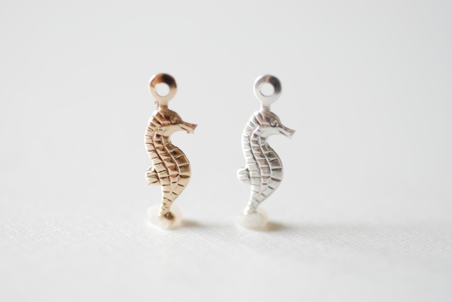 Sterling Silver Seahorse Charm Pendant, Silver Seahorse Charm, Sea horse Charm, 925 Silver Seahorse, Sea Life Jewelry Component Finding - HarperCrown