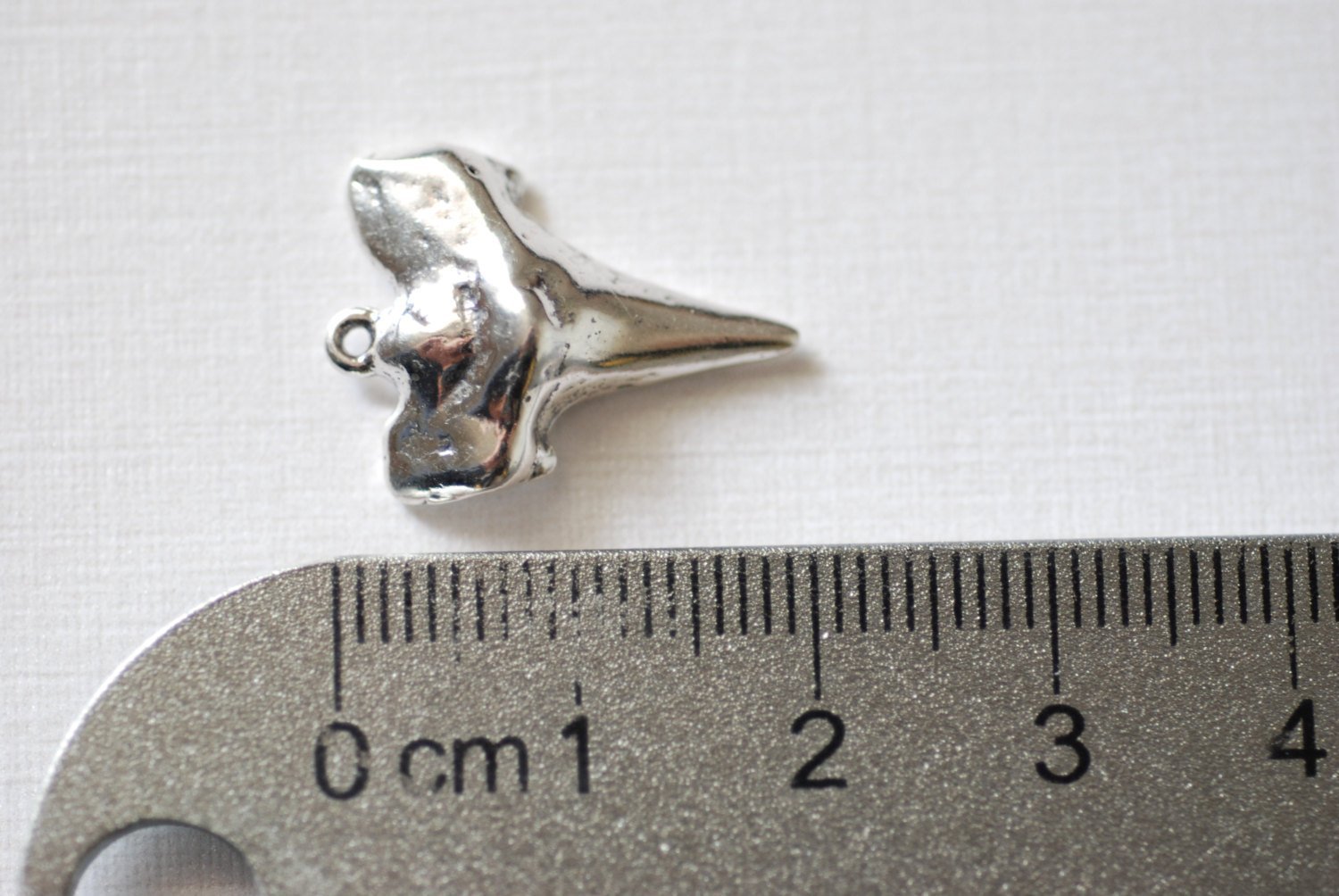 Sterling Silver Shark Tooth Charm, Silver Shark Tooth Pendant,Large Shark tooth, Sterling Silver- Jewelry Supplies by VermeilSupplies - HarperCrown