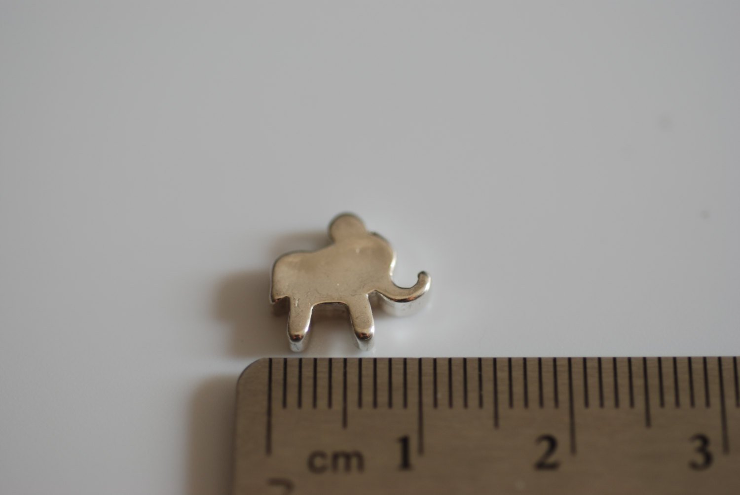 Sterling Silver Small Elephant Charm - 925 sterling silver elephant bead, silver elephant, elephant charm, Vermeil Supplies, Beads, 100 - HarperCrown