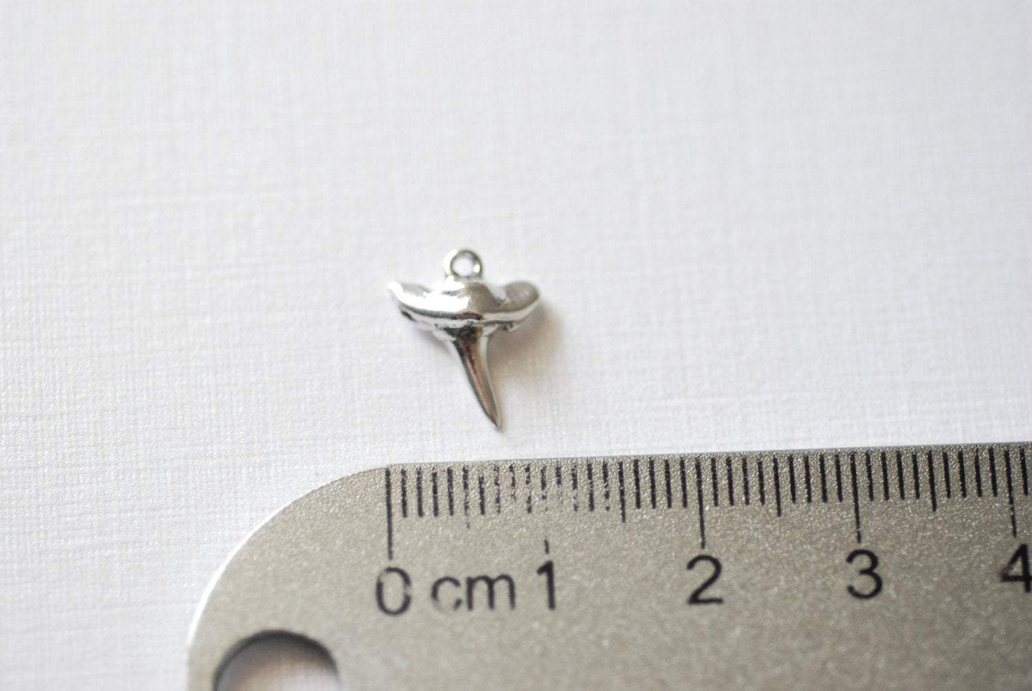 Sterling Silver Small Shark Tooth Pendant, Small Silver Shark tooth charm, Vermeil shark tooth - HarperCrown