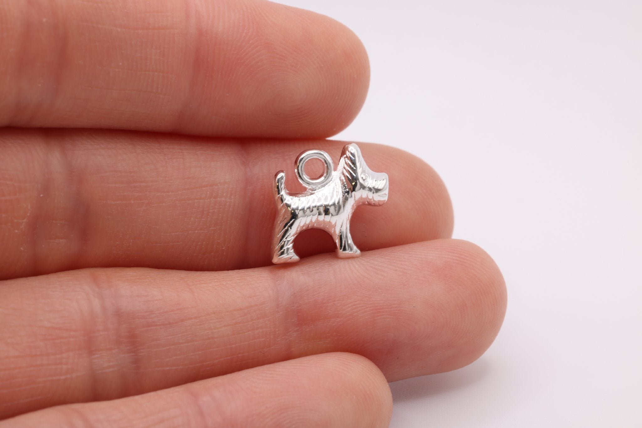 Terrier Dog Charm, 925 Sterling Silver, 643 - HarperCrown